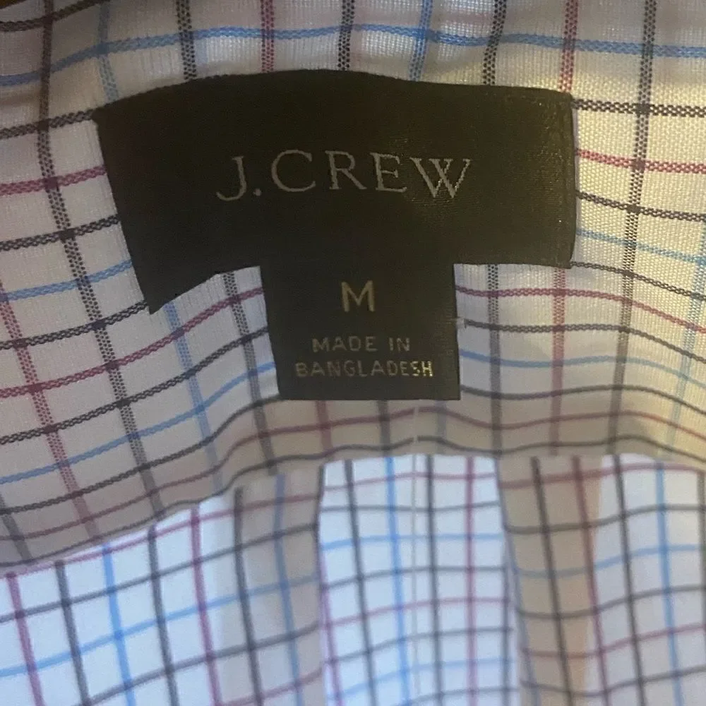 NWT J.Crew Re-Imagined Men’s Button Front Dress Shirt Size Medium‎